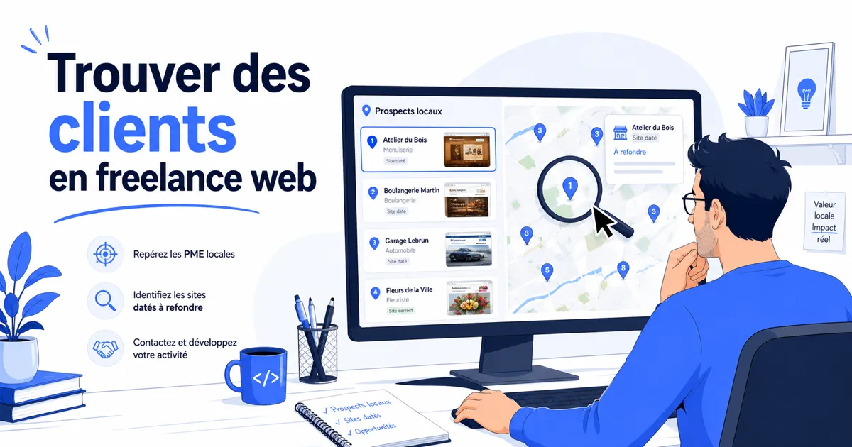 Comment trouver des clients en freelance web en 2026 : canaux, prospection web-spécifique et outils
