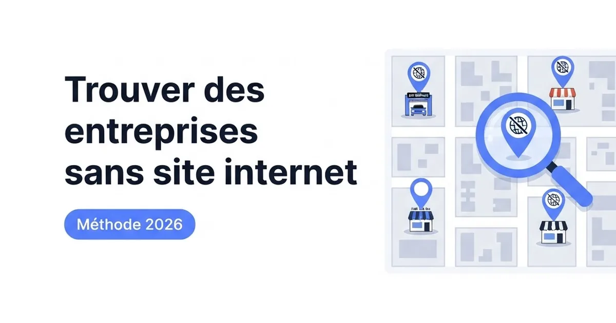 Trouver des entreprises sans site internet : la méthode 2026 pour agences web et freelances